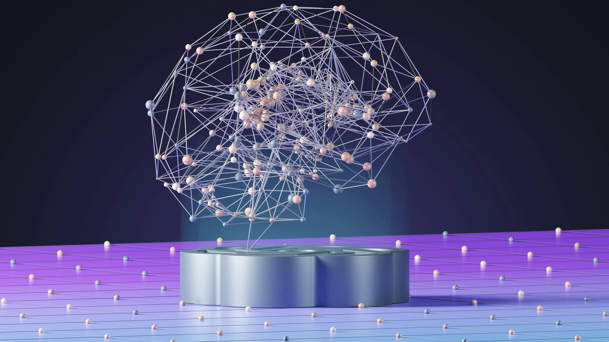AI agent workflow visualization connecting business systems